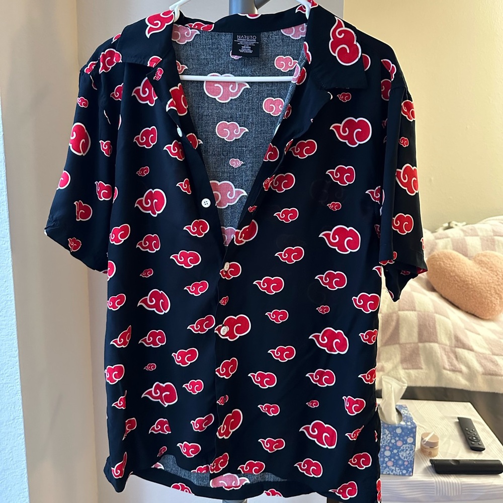 Naruto Akatsuki button-up shirt